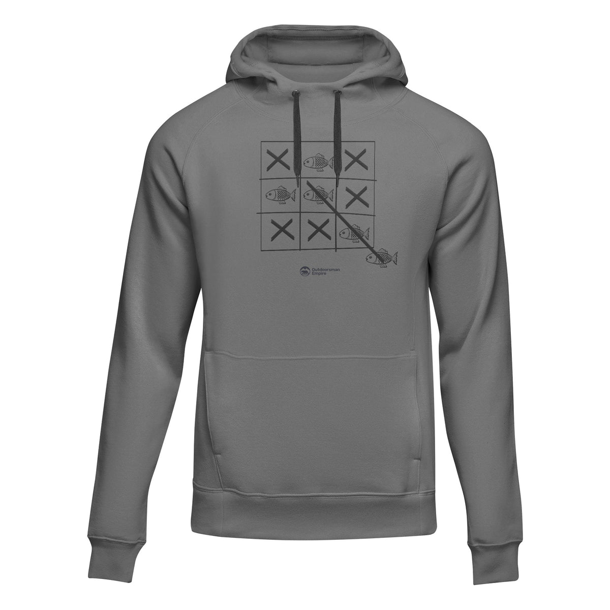 Fish Tick Tack Toe Unisex Hoodie by Outdoorzees
