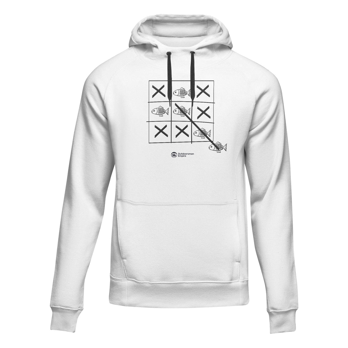 Fish Tick Tack Toe Unisex Hoodie by Outdoorzees
