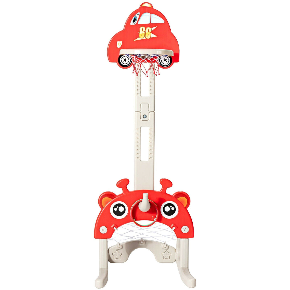 GBruno Store red car-style kids basketball and ring toss playset, view 4