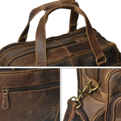 Floyd Handmade Buffalo Leather Office Briefcase by Classy Leather Bags