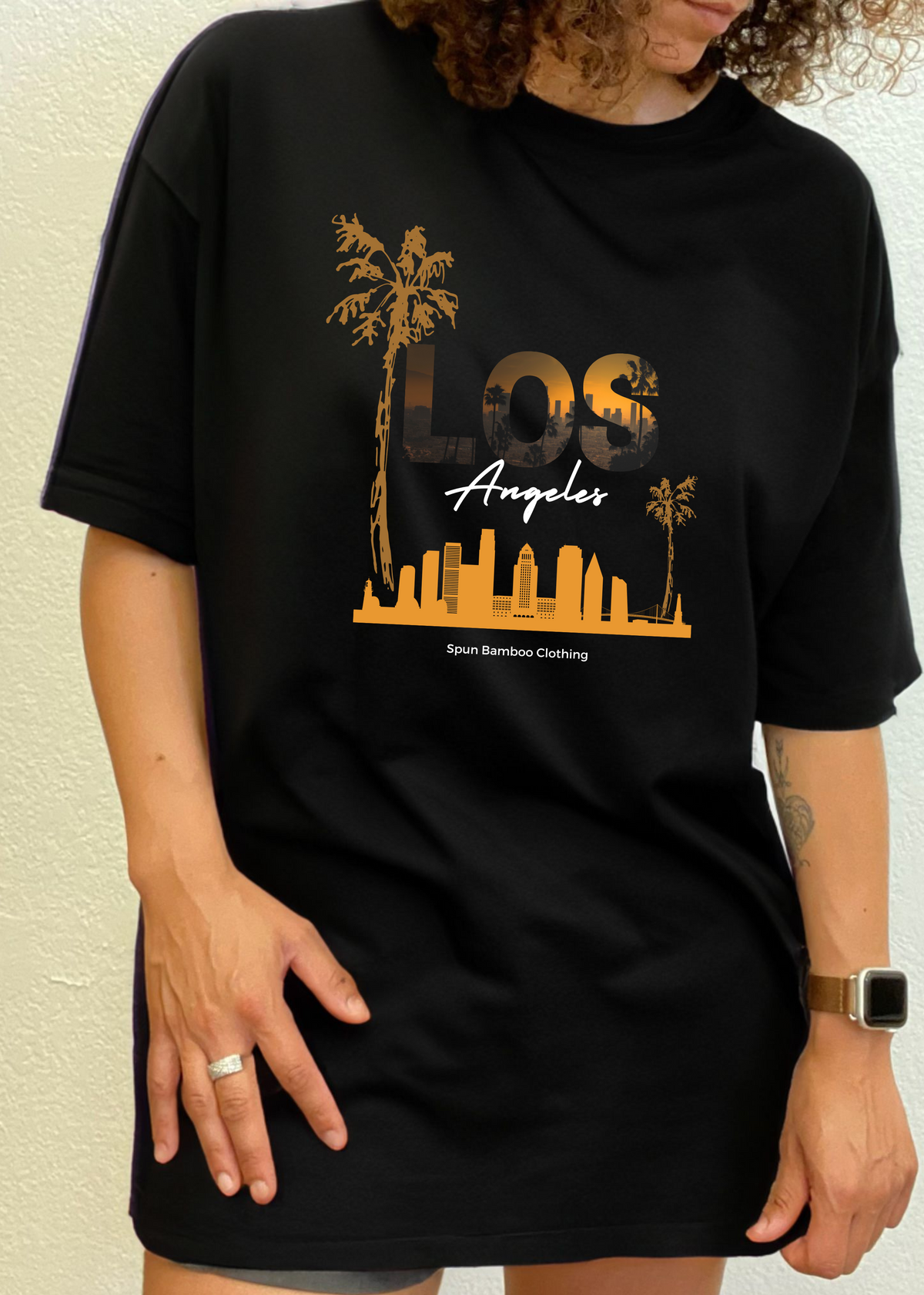 Los Angeles unisex bamboo graphic T-shirt – view 7