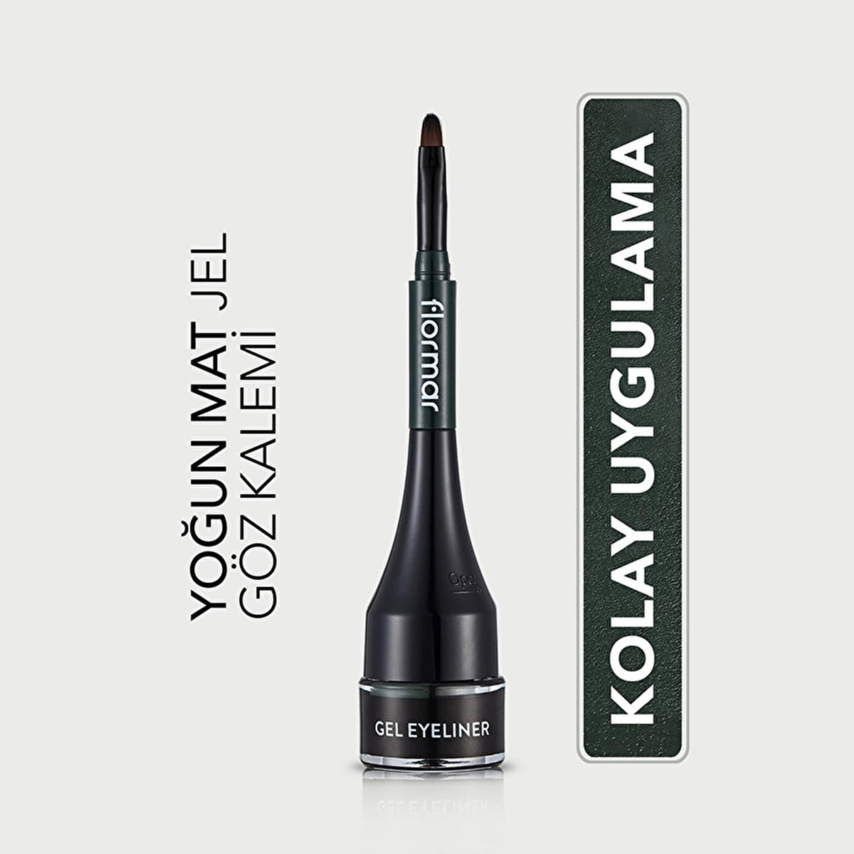 Flormar Gel Eyeliner - High-Pigment, Matte Finish, Coconut Oil Infused - Green, Blue, Brown, Black by Beauty Care Bag