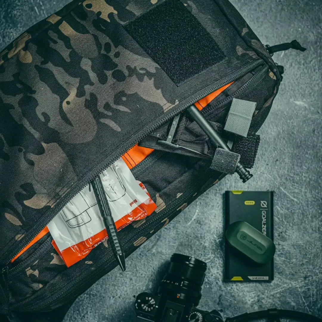 Recycled Firefighter 12 Hour Plus Backpack, 500D Cordura, MultiCam Black, view 8
