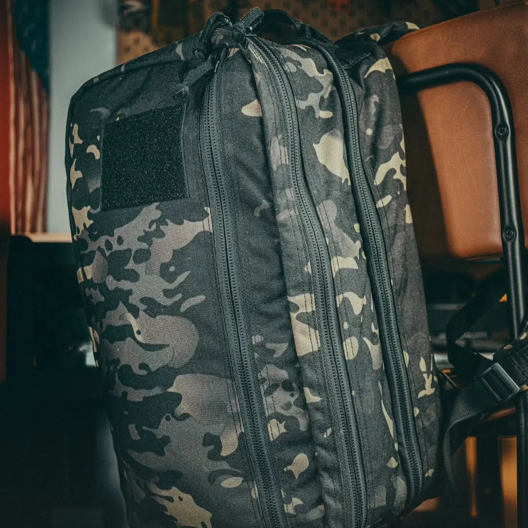 Recycled Firefighter 12 Hour Plus Backpack, 500D Cordura, MultiCam Black, view 4