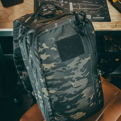 Recycled Firefighter 12 Hour Plus Backpack, 500D Cordura, MultiCam Black, view 9