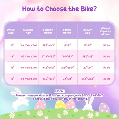 12-inch girls bike with front bag and training wheels, GBruno Store, view 3