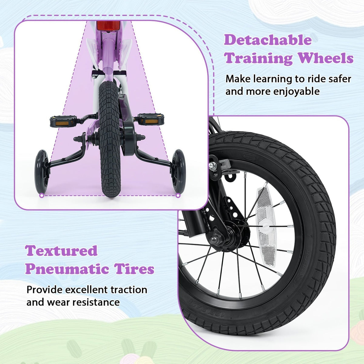 12 Inch Kids Bike with Training Wheels Ages 3-4Kids BikeTorqelo.com