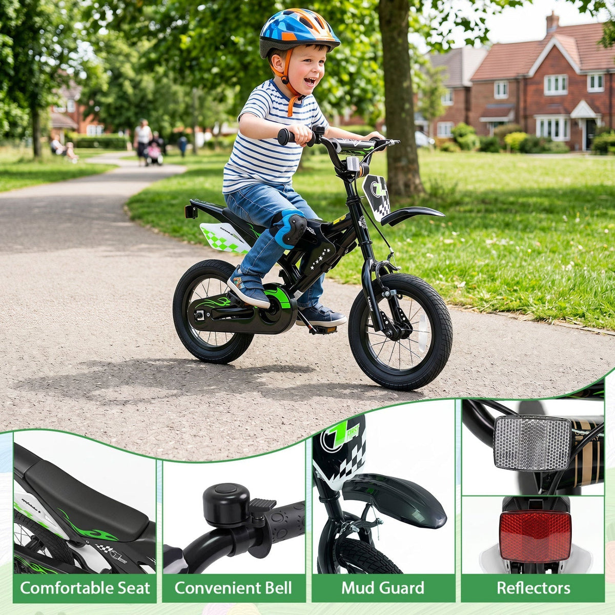 12-inch kids bike with training wheels for ages 3-4, GBruno Store, view 8