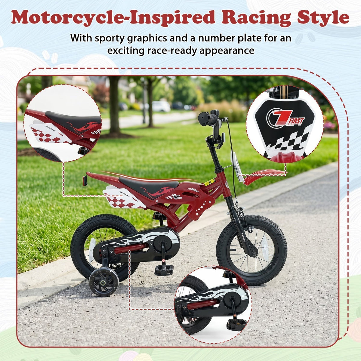 12 Inch Kids Bike with Training Wheels Ages 3-4Kids BikeTorqelo.com