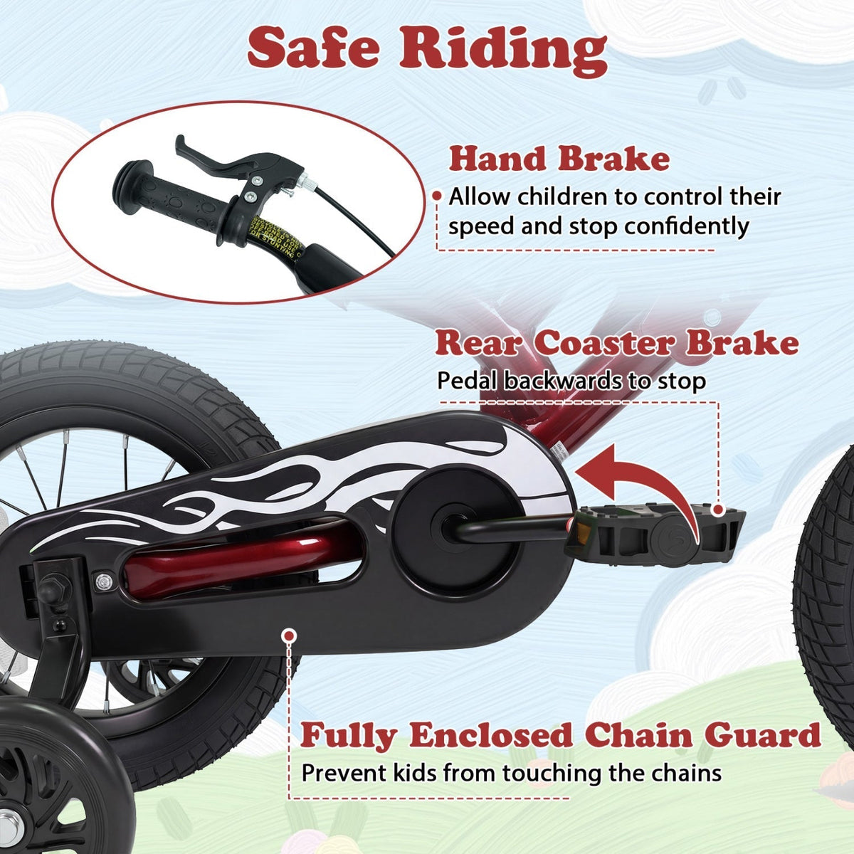 12 Inch Kids Bike with Training Wheels Ages 3-4Kids BikeTorqelo.com