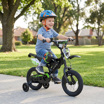 12-inch kids bike with training wheels for ages 3-4, GBruno Store