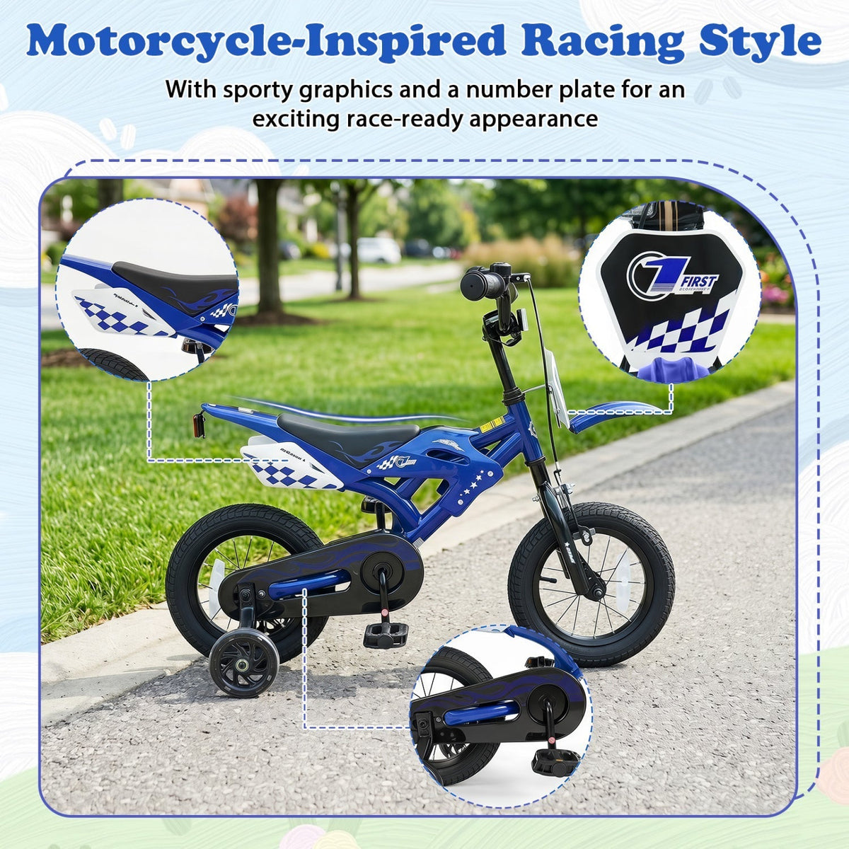 12 Inch Kids Bike with Training Wheels Ages 3-4Kids BikeTorqelo.com