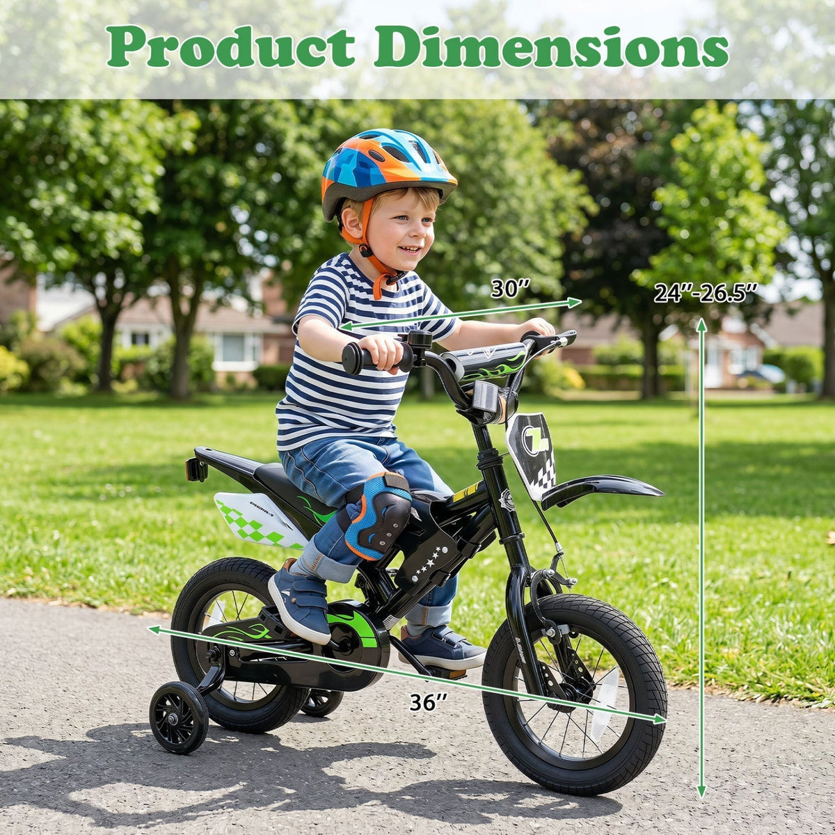 12-inch kids bike with training wheels for ages 3-4, GBruno Store, view 4