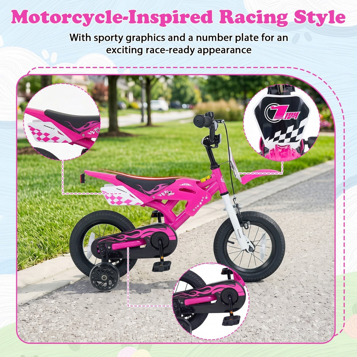 12 Inch Kids Bike with Training Wheels Ages 3-4Kids BikeTorqelo.com