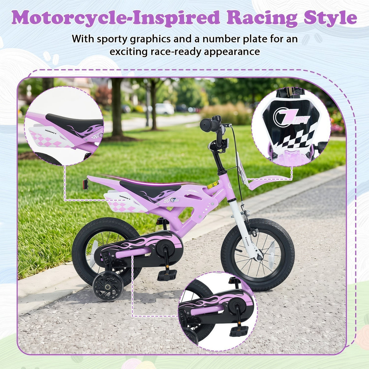 12 Inch Kids Bike with Training Wheels Ages 3-4Kids BikeTorqelo.com