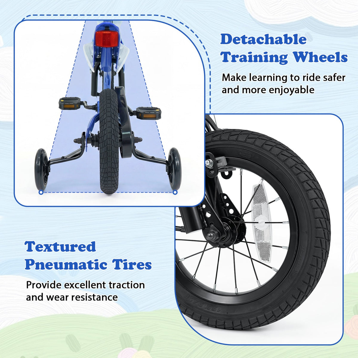 12 Inch Kids Bike with Training Wheels Ages 3-4Kids BikeTorqelo.com