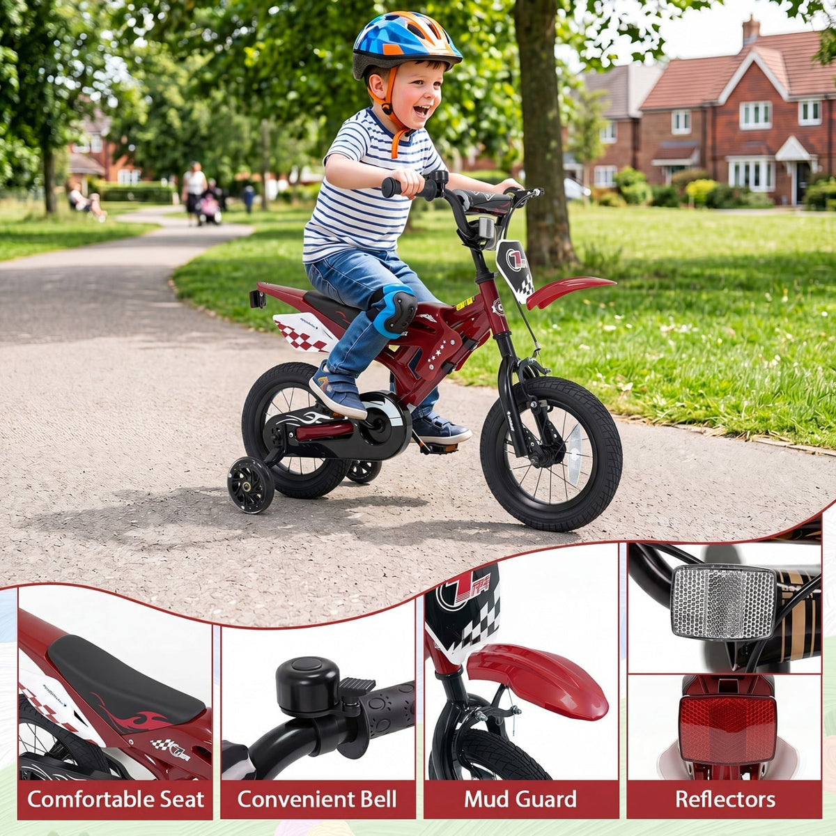 12 Inch Kids Bike with Training Wheels Ages 3-4Kids BikeTorqelo.com