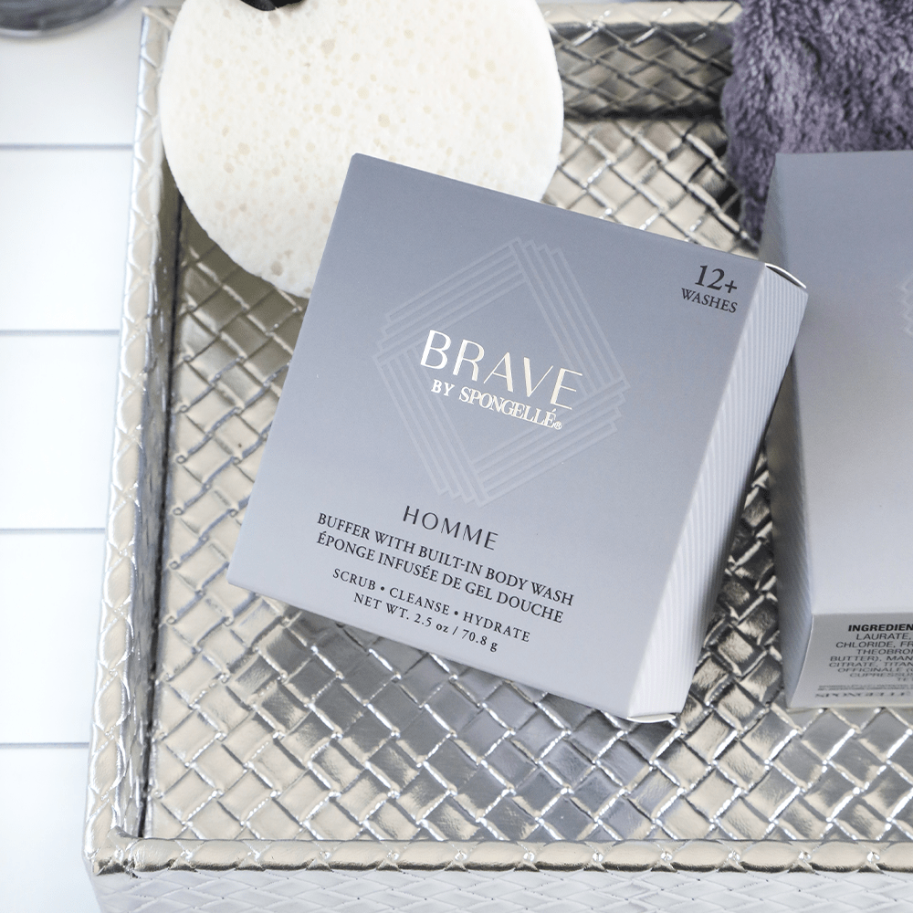 Spongellé 12+ Men's Brave body wash infused buffer, view 2