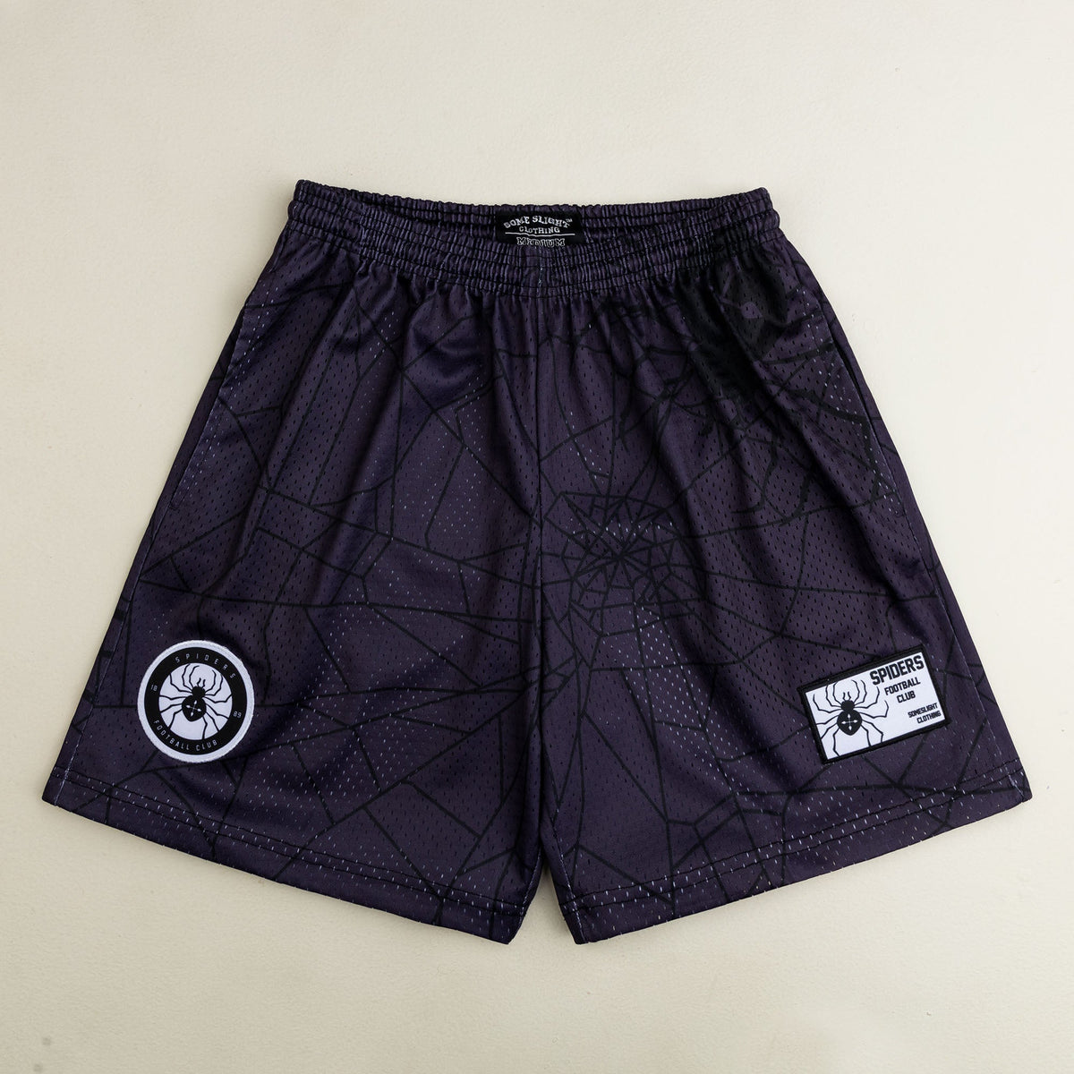 Spider Troops anime mesh shorts with sublimated design