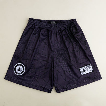 Spider Troops anime mesh shorts with sublimated design