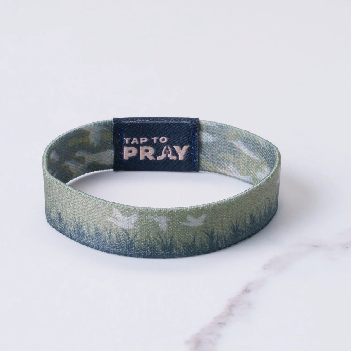 Waterfowl Camo Tap to Pray Wristband by Rust & Cinder