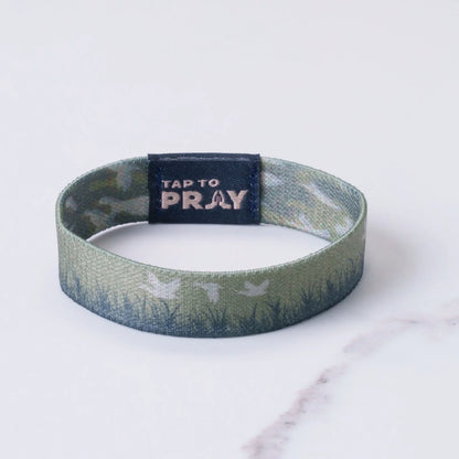Waterfowl Camo Tap to Pray Wristband by Rust & Cinder