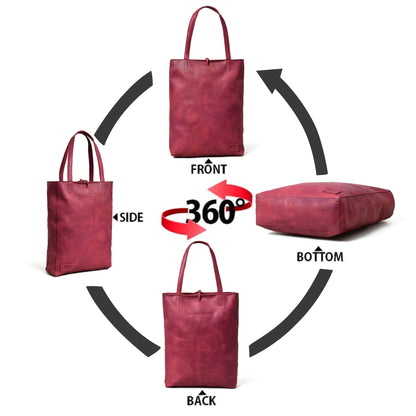 Maroon Leather Tote Bag by Classy Leather Bags