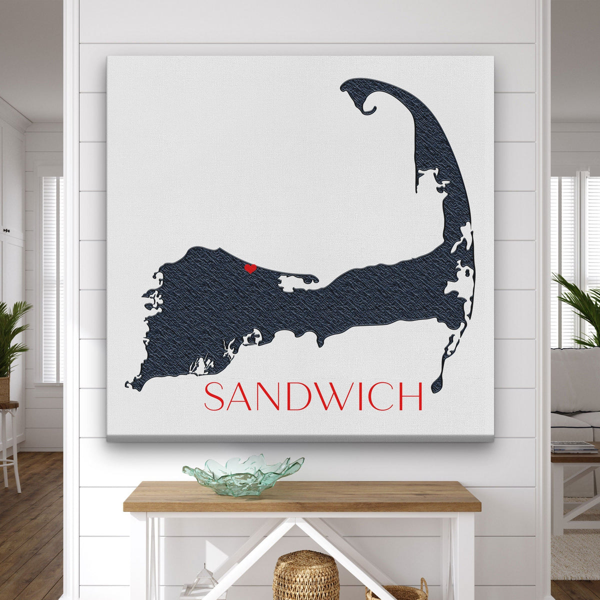 Cape Cod Canvas Customizable Silhouette Wall Decor by Off The Square Designs