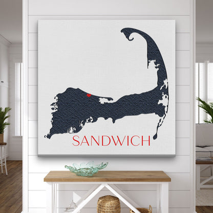 Cape Cod Canvas Customizable Silhouette Wall Decor by Off The Square Designs