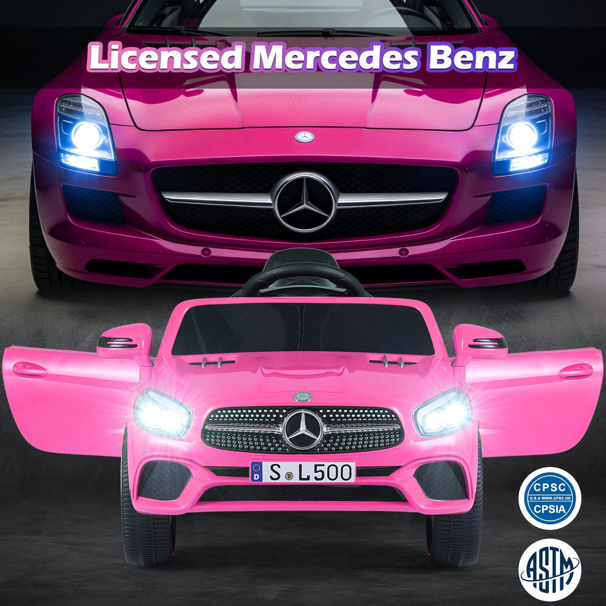 12V Kids Ride on Car Licensed Mercedes-Benz with Remote and Music by GBruno Store
