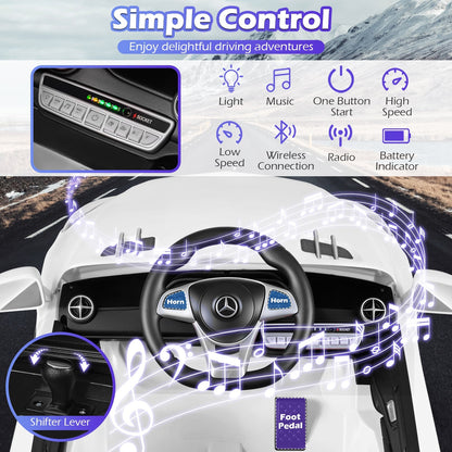 12V Kids Ride on Car Licensed Mercedes-Benz with Remote and Music by GBruno Store