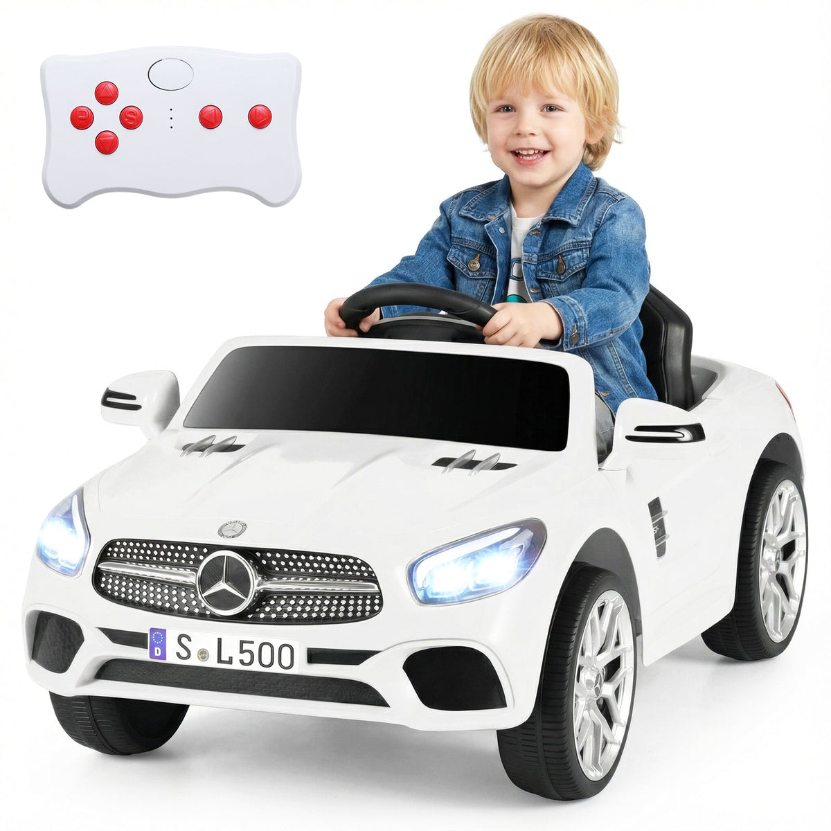 12V Kids Ride on Car Licensed Mercedes-Benz with Remote and Music by GBruno Store