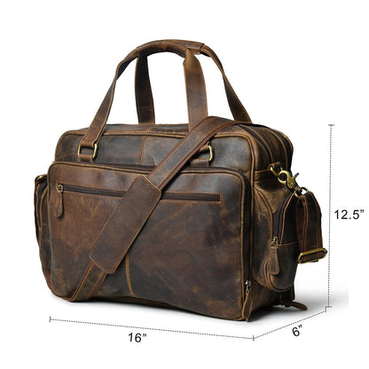 Floyd Handmade Buffalo Leather Office Briefcase by Classy Leather Bags