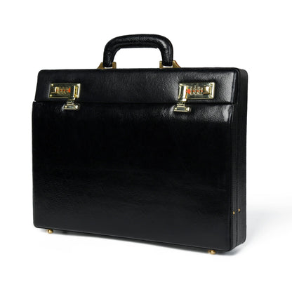 Black Office Suitcase Briefcase by Classy Leather Bags