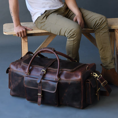 The Stellan Buffalo Duffel by Classy Leather Bags