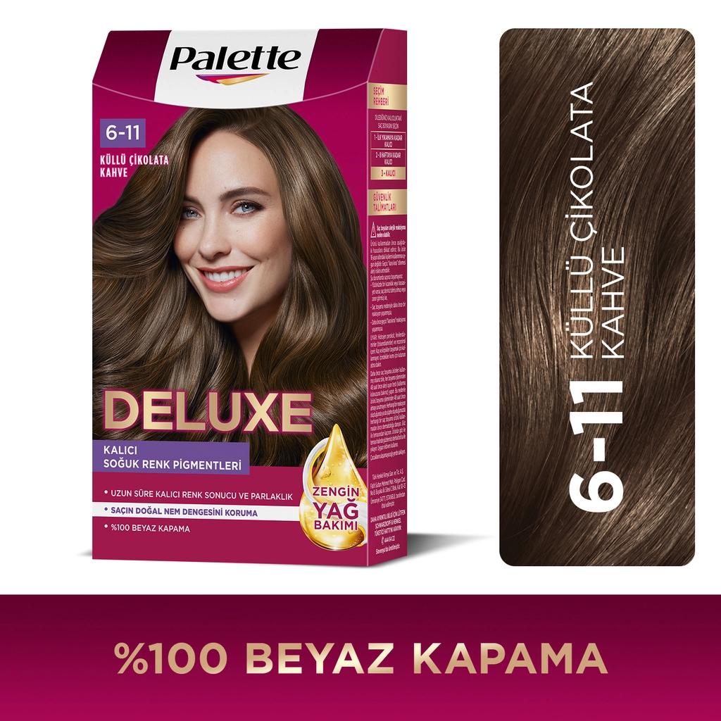 Palette Deluxe Ash Chocolate Brown Hair Dye 611 115 ml by Beauty Care Bag