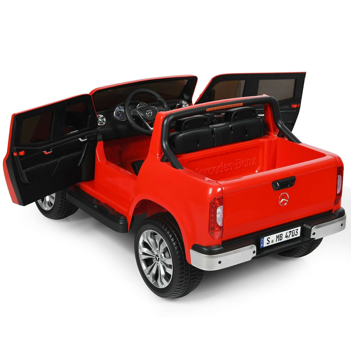 Red 12V Mercedes-Benz X Class 2-seater kids ride-on car, GBruno Store, view 7