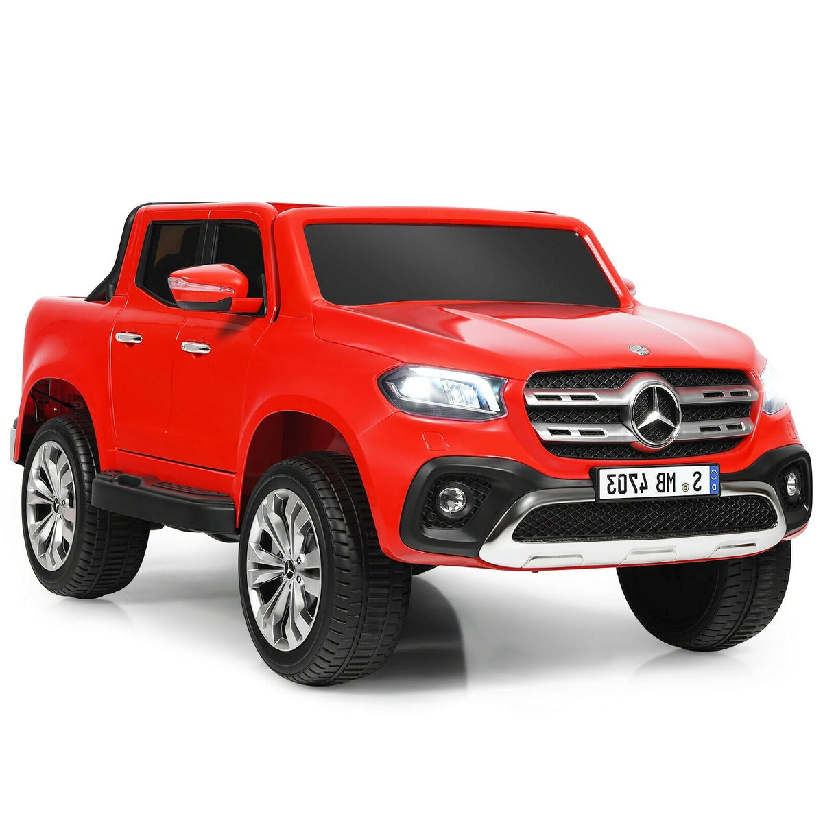 Red 12V Mercedes-Benz X Class 2-seater kids ride-on car, GBruno Store, view 4