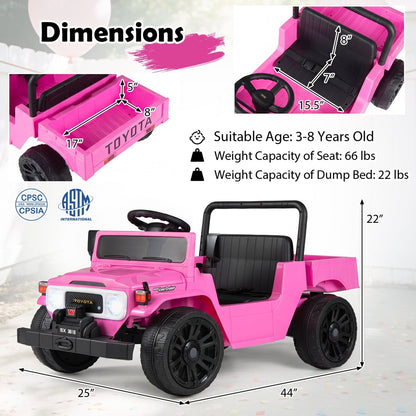 Kids electric ride-on truck with dump bed, GBruno Store, view 4