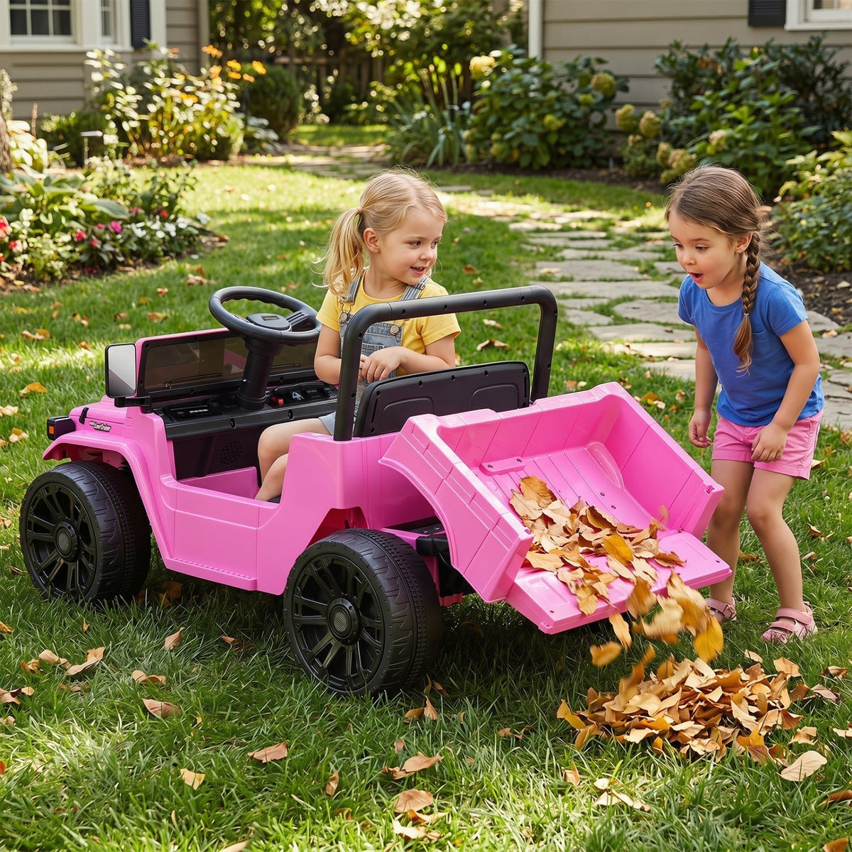 Kids electric ride-on truck with dump bed, GBruno Store