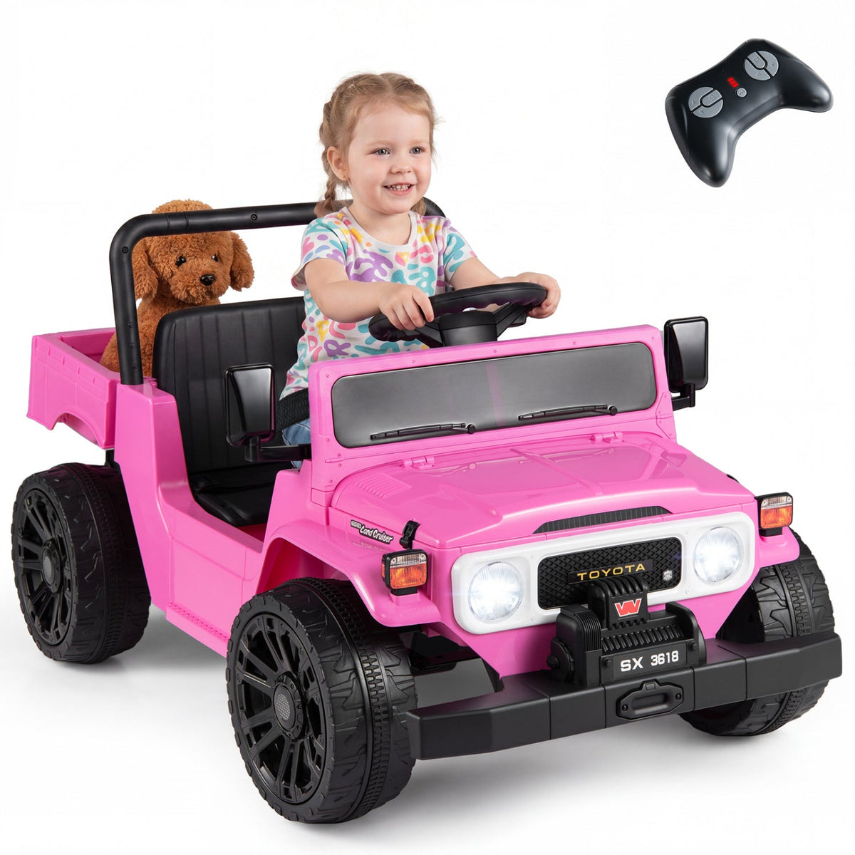 Kids electric ride-on truck with dump bed, GBruno Store, view 2