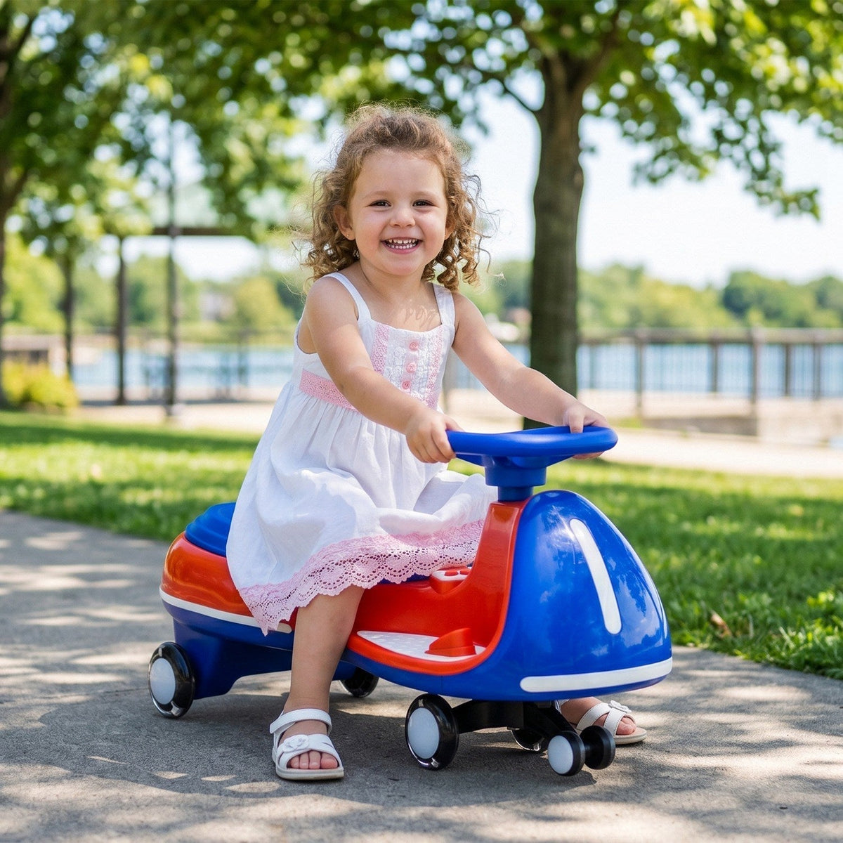 12V Electric Wiggle Ride On Car with Dual Motors & LED LightsRide-On ToyTorqelo.com