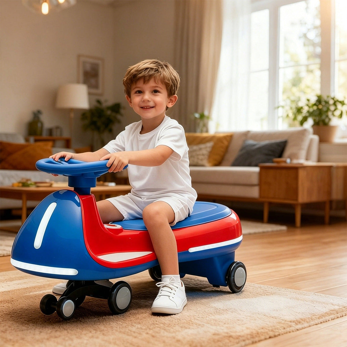 12V Electric Wiggle Ride On Car with Dual Motors & LED LightsRide-On ToyTorqelo.com