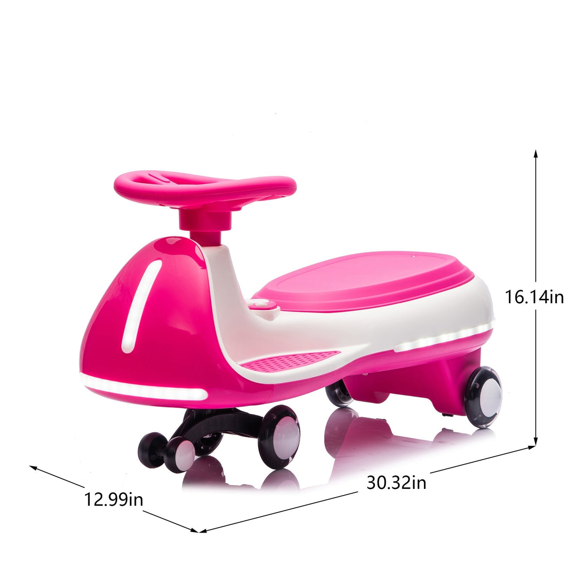 12V Electric Wiggle Ride On Car with Dual Motors & LED LightsRide-On ToyTorqelo.com