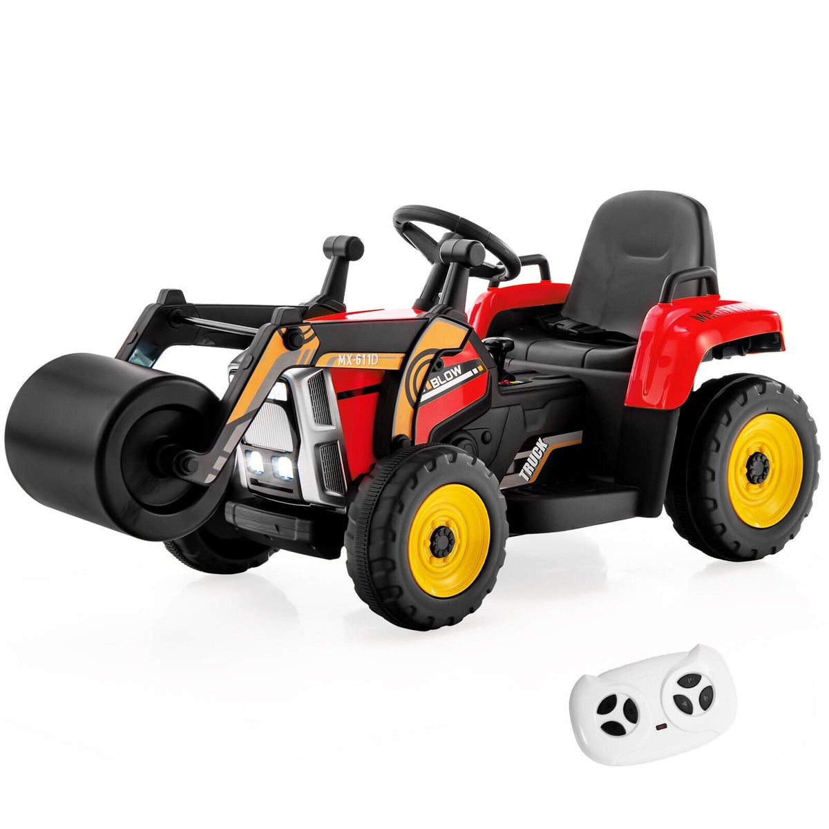 Kids electric road roller ride-on toy with drum roller, GBruno Store, view 2