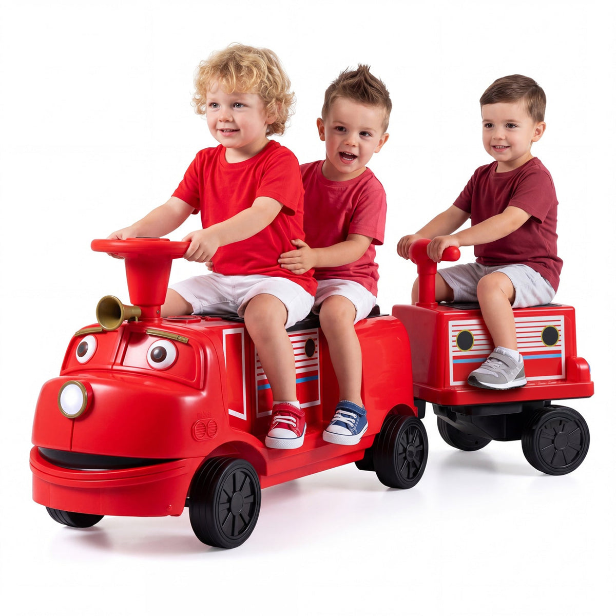 Licensed Chuggington 12V 3-seater ride-on train with detachable carriage, GBruno Store, view 12