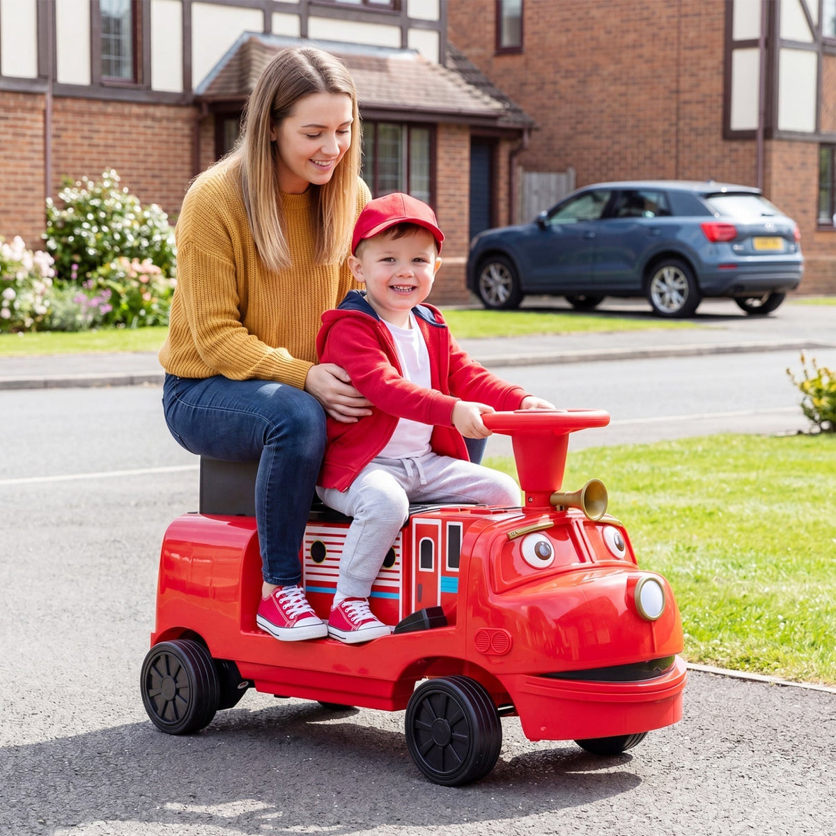 Licensed Chuggington 12V 3-seater ride-on train with detachable carriage, GBruno Store, view 10