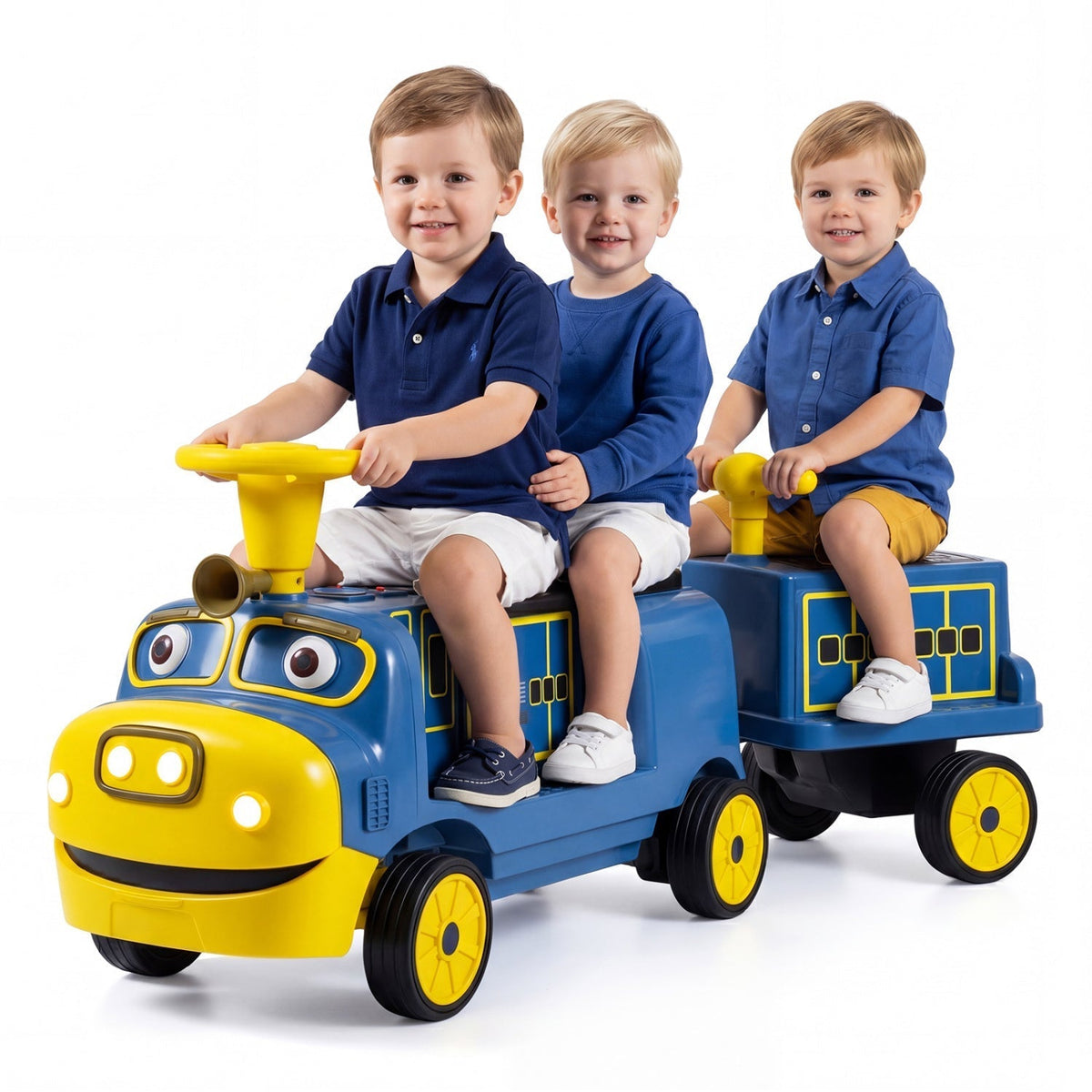 Licensed Chuggington 12V 3-seater ride-on train with detachable carriage, GBruno Store, view 4