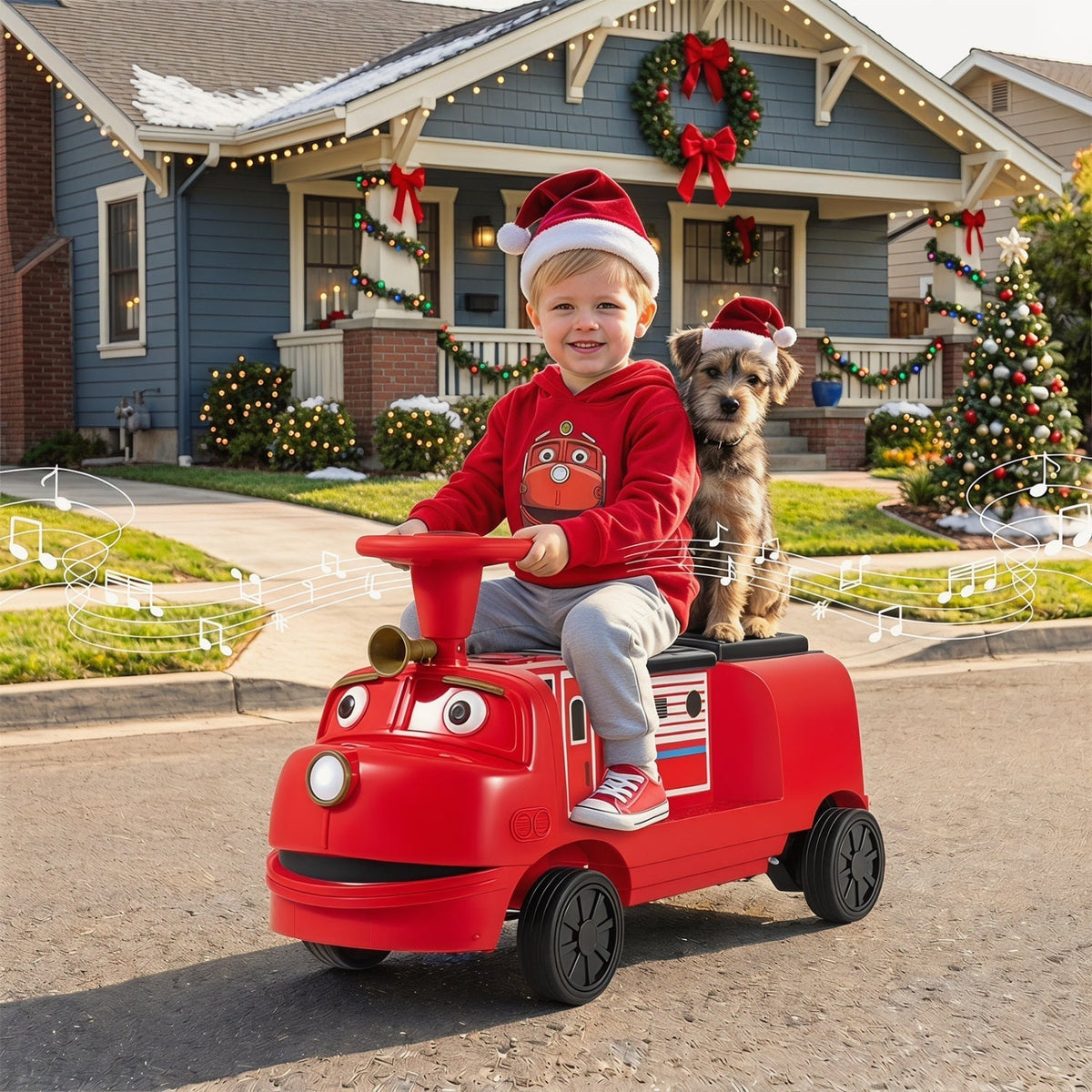 12V kids ride-on train with adjustable seat and storage, GBruno Store, view 2