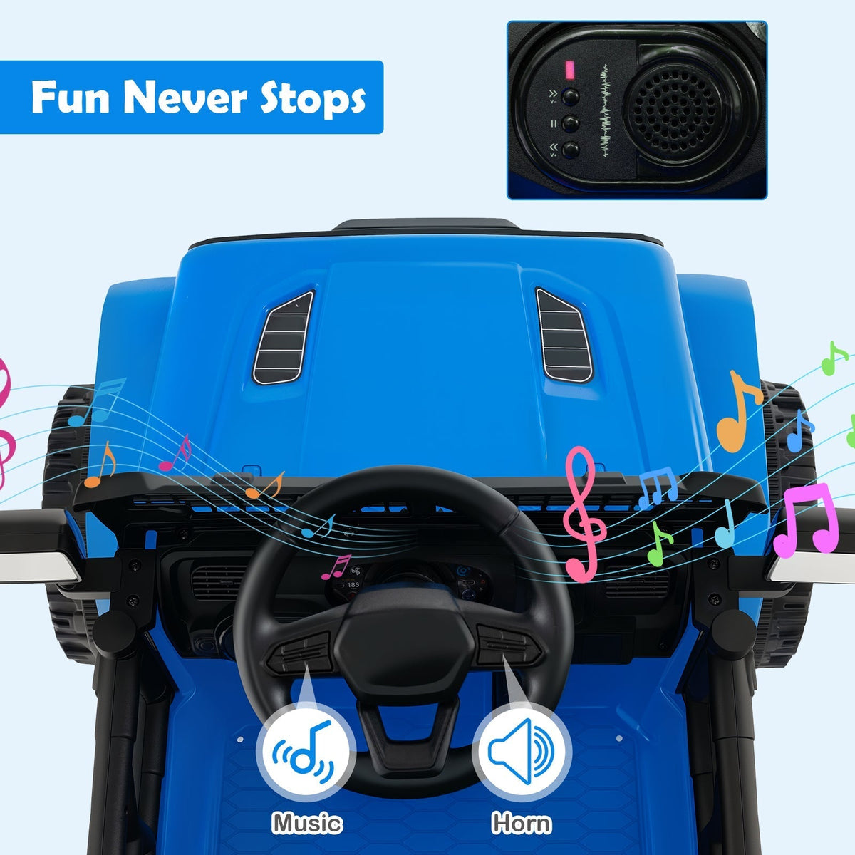 12V Kids Ride on Truck Car Battery Powered Electric VehicleTorqelo.com